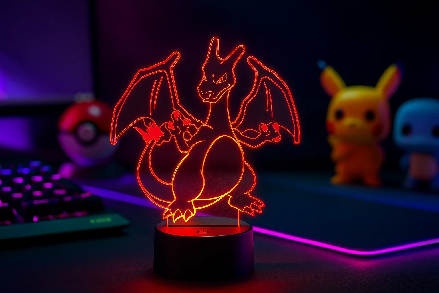 Charizard Acrylic LED Light-Up Stand – Premium Collectible Display