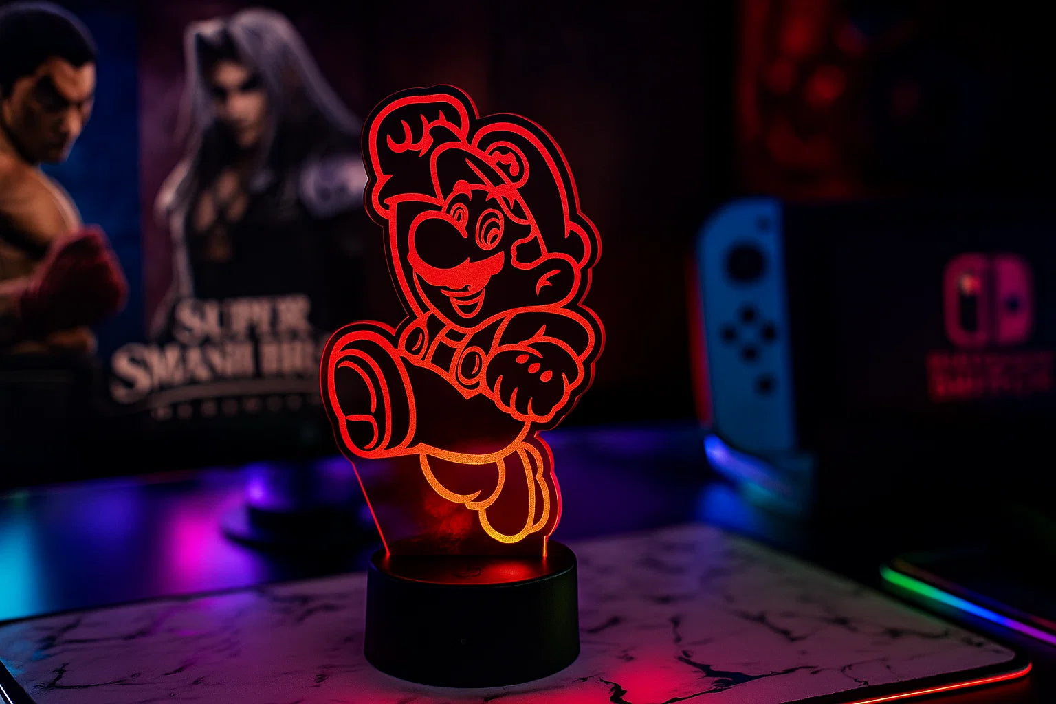 Mario LED Light-Up Stand | Premium Collectible Display