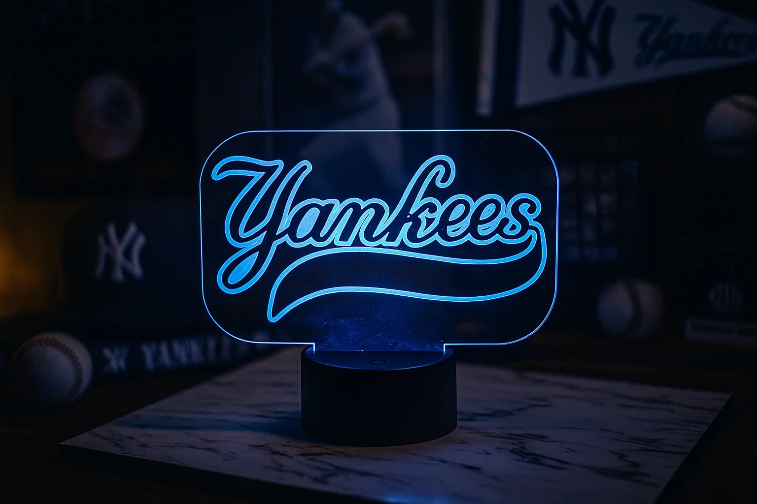 Yankees LED Light-Up Stand | Premium Collectible Display